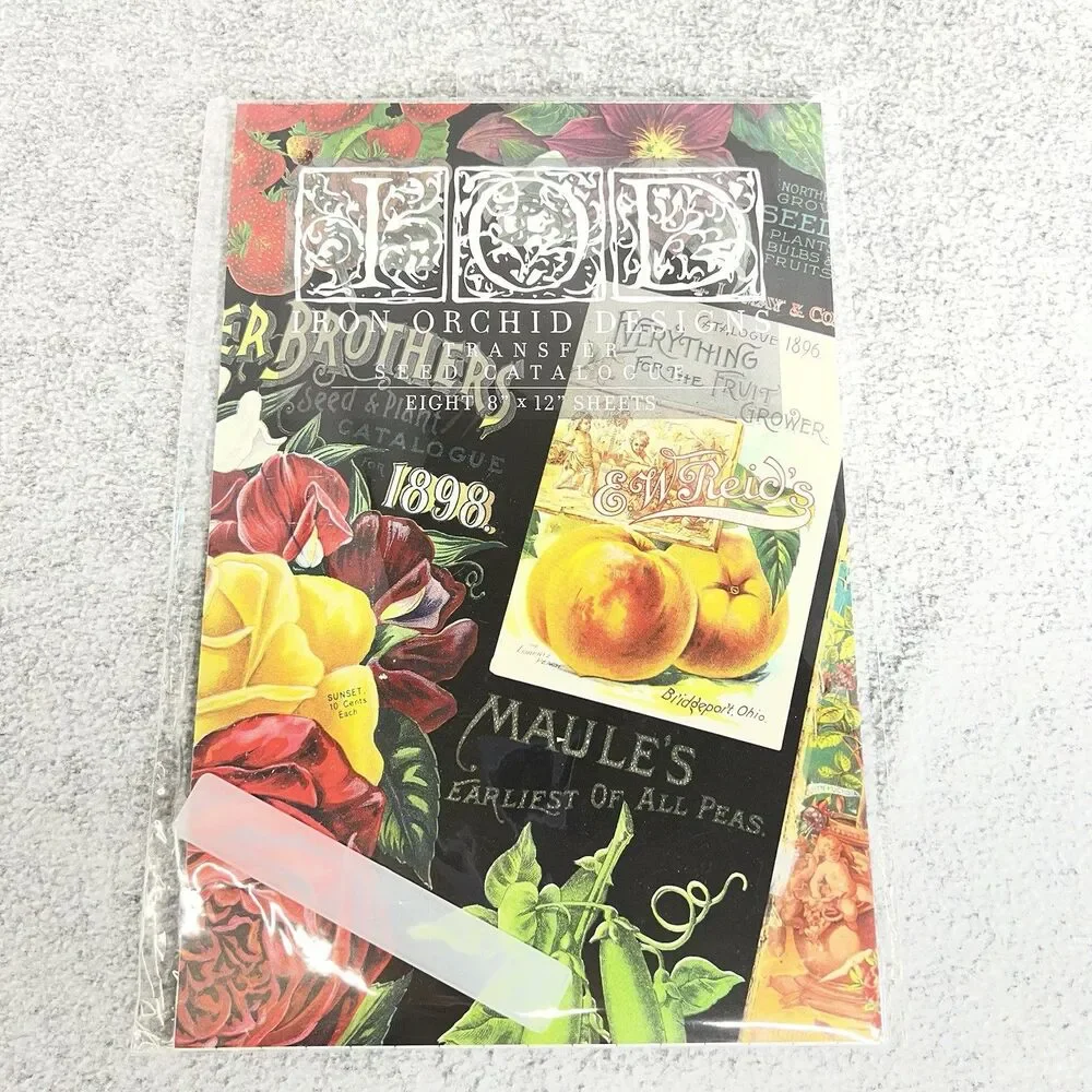 IOD SEED CATALOGUE TRANSFER PACK IRON ORCHID DESIGNS NEW  FLORAL